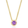image:imageRossSimons JulyRuby  BezelSet Birthstone Necklace in 18kt Gold Over Sterling