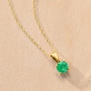 image:imageRossSimons Pure Collection 022 Carat Emerald Pendant Necklace in 14kt Yellow Gold 20 inches