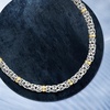 image:imageRossSimons Sterling Silver and 14kt Yellow Gold Byzantine Station NecklaceNo Gemstone
