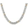 image:imageRossSimons Sterling Silver and 14kt Yellow Gold Byzantine Station NecklaceNo Gemstone