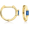 image:imagePure Collection by RossSimons 010 ct tw Sapphire Huggie Hoop Earrings in 14kt Yellow Gold