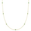 image:imagePure Collection by RossSimons 020 ct tw Emerald Station Necklace in 14kt Yellow GoldEmerald