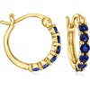 image:imagePure Collection by RossSimons 040 ct tw Sapphire Huggie Hoop Earrings in 14kt Yellow Gold
