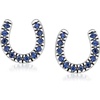 image:imageRossSimons 010 ct tw Sapphire Horseshoe Earrings in Sterling Silver