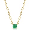 image:imageRossSimons 050 Carat Emerald Paper Clip Link Necklace in 18kt Gold Over SterlingEmerald