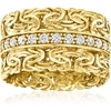 image:imageRossSimons 050 ct tw CZ Byzantine Ring in 18kt Gold Over SterlingCubic Zirconia