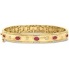 image:imageRossSimons 090 ct tw Ruby and 26 ct tw Diamond Bangle Bracelet in 18kt Gold Over SterlingRuby