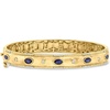 image:imageRossSimons 090 ct tw Sapphire and 26 ct tw Diamond Bangle Bracelet in 18kt Gold Over SterlingSapphire
