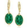 image:imageRossSimons 1000 ct tw Emerald Drop Earrings in 18kt Gold Over Sterling