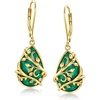image:imageRossSimons 1000 ct tw Emerald Vine Drop Earrings in 18kt Gold Over Sterling