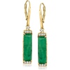 image:imageRossSimons 1000 ct tw Emerald and 30 ct tw White Topaz Drop Earrings in 18kt Gold Over Sterling