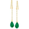 image:imageRossSimons 10K Gemstone Teardrop Drop Earringgreen