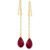 image:imageRossSimons 10K Gemstone Teardrop Drop Earringred