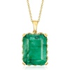 image:imageRossSimons 1100 Carat Emerald Pendant Necklace in 18kt Gold Over Sterling 18 inches