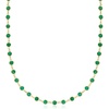 image:imageRossSimons 1300 ct tw BezelSet Emerald Necklace in 18kt Gold Over SterlingEmerald
