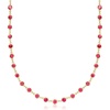 image:imageRossSimons 1300 ct tw BezelSet Ruby Necklace in 18kt Gold Over SterlingRuby