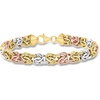 image:imageRossSimons 14kt TriColored Gold Byzantine Braceletno gemstone