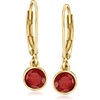 image:imageRossSimons 150 ct tw BezelSet Ruby Drop Earrings in 18kt Gold Over Sterling