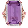 image:imageRossSimons 1500 Carat Amethyst and 30 ct tw MultiGemstone Bumblebee Ring in 18kt Rose Gold Over SterlingAmethyst