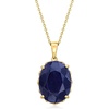 image:imageRossSimons 1500 Carat Sapphire Pendant Necklace in 18kt Gold Over Sterling 18 inches