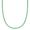 image:imageRossSimons 1500 ct tw Emerald and 81 ct tw Diamond Tennis Necklace in 18kt Gold Over Sterling 18 inches