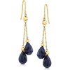 image:imageRossSimons 1500 ct tw Sapphire DoubleDrop Earrings in 14kt Yellow Gold