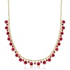 image:imageRossSimons 1690 ct tw Ruby Drop Necklace in 18kt Gold Over Sterling 18 inches