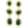 image:imageRossSimons 1790 ct tw Emerald Station Drop Earrings in 18kt Gold Over Sterling