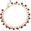 image:imageRossSimons 1800 ct tw Ruby Drop Anklet in 18kt Gold Over Sterling 9 inches