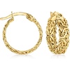 image:imageRossSimons 18kt Gold Over Sterling Petite Byzantine Hoop Earrings