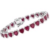image:imageRossSimons 2000 ct tw Ruby Heart Tennis Bracelet in Sterling Silver 7 inches