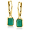 image:imageRossSimons 210 ct tw Emerald Drop Earrings in 18kt Gold Over Sterling