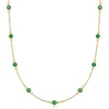 image:imageRossSimons 220 ct tw Emerald Station Necklace in 18kt Gold Over SterlingEmerald