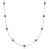 image:imageRossSimons 220 ct tw Emerald Station Necklace in Sterling SilverEmerald