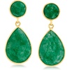 image:imageRossSimons 2220 ct tw Emerald Drop Earrings in 18kt Gold Over Sterling