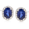 image:imageRossSimons 230 ct tw Sapphire and 30 ct tw Diamond Stud Earrings in 14kt White Gold