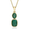 image:imageRossSimons 240 ct tw Emerald Pendant Necklace in 18kt Gold Over Sterling 18 inches