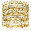 image:imageRossSimons 250 ct tw CZ Jewelry Set 5 Eternity Bands in 18kt Gold Over SterlingCubic Zirconia