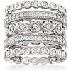 image:imageRossSimons 250 ct tw CZ Jewelry Set 5 Eternity Bands in Sterling SilverCubic Zirconia