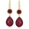 image:imageRossSimons 2600 ct tw Ruby Drop Earrings in 14kt Yellow Gold