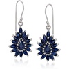 image:imageRossSimons 300 ct tw Sapphire Cluster Drop Earrings in Sterling Silver