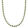 image:imageRossSimons 3000 ct tw Emerald SquareLink Necklace in 18kt Gold Over Sterling 18 inches