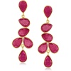 image:imageRossSimons 3000 ct tw Ruby Drop Earrings in 18kt Gold Over Sterling