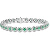 image:imageRossSimons 320 ct tw Emerald and 268 ct tw Diamond Tennis Bracelet in 14kt White GoldEmerald