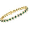 image:imageRossSimons 320 ct tw Emerald and 268 ct tw Diamond Tennis Bracelet in 14kt Yellow GoldEmerald