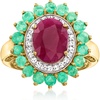 image:imageRossSimons 330 Carat Ruby Ring With 100 ct tw Emeralds and 19 ct tw Diamonds in 14kt Yellow GoldEmerald