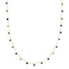 image:imageRossSimons 410 ct tw Multicolored Sapphire and 130 ct tw Ruby Bead Station Necklace in 10kt Yellow Gold18 Inches