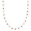 image:imageRossSimons 410 ct tw Multicolored Sapphire and 130 ct tw Ruby Bead Station Necklace in 10kt Yellow Gold20 Inches