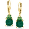 image:imageRossSimons 420 ct tw Emerald Drop Earrings in 18kt Gold Over Sterling