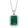 image:imageRossSimons 440 Carat Emerald and 24 ct tw Diamond Pendant Necklace in Sterling SilverEmerald